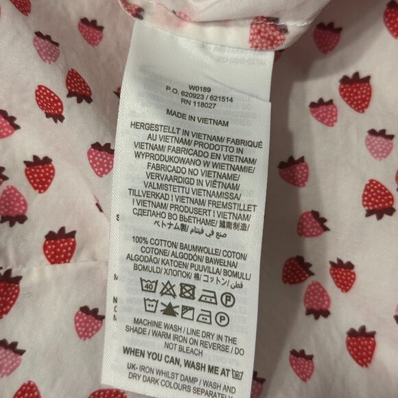 Boden Classic Button-Up Shirt with Unique Strawberry Print | Petite - Picture 7 of 7